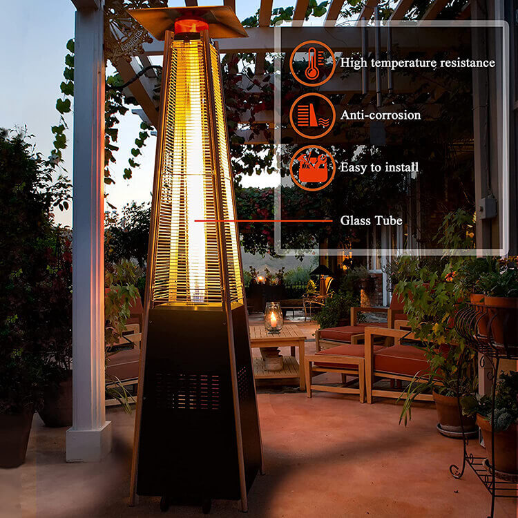 Calentador de patio con llama piramidal de 13KW - CZGB-I